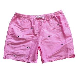 VINEYARD VINES MENS XXL PINSTRIPE SHORTS WHALE EMBROIDERED PREPPY BEACH